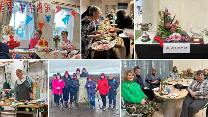 A montage of six photos taken at events over the last twelve months