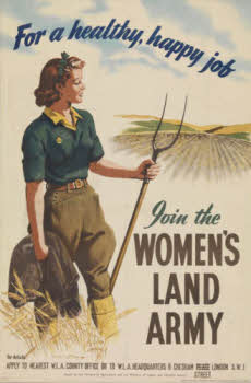 A copy of the Women's Land Army recruitment poster. © IWM Art.IWM PST 6078